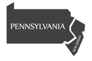 map of pennsylvania and new jersey